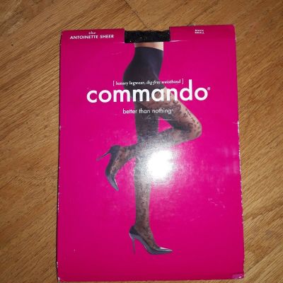 Commando Antoinette Sheer Tights HF037, Black , Size S